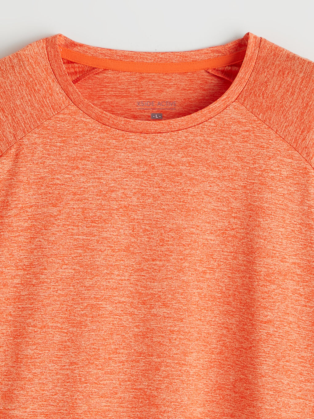 Turuncu Bisiklet Yaka Erkek Spor Tişört-5