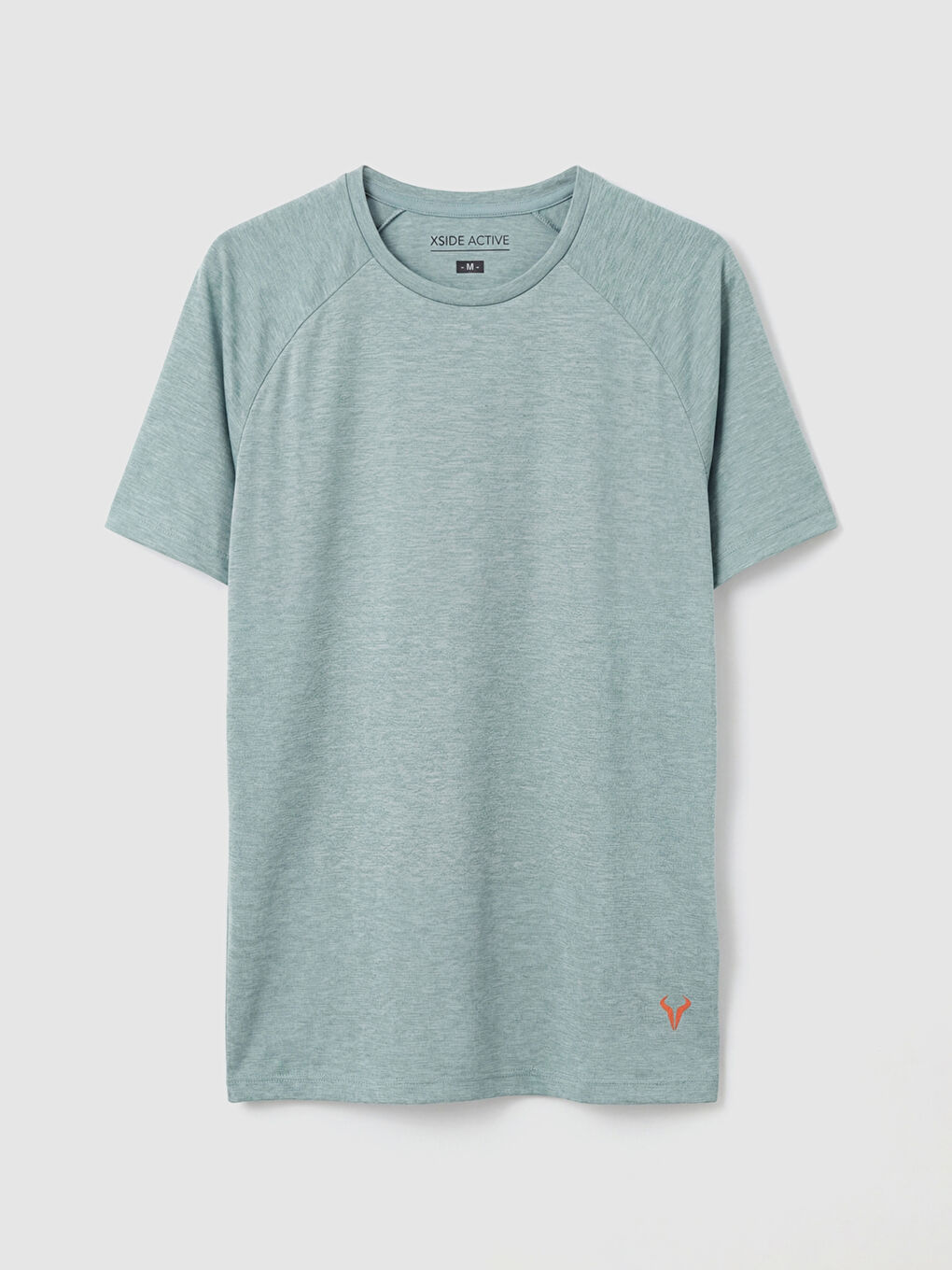 Yeşil Bisiklet Yaka Erkek Spor Tişört-4