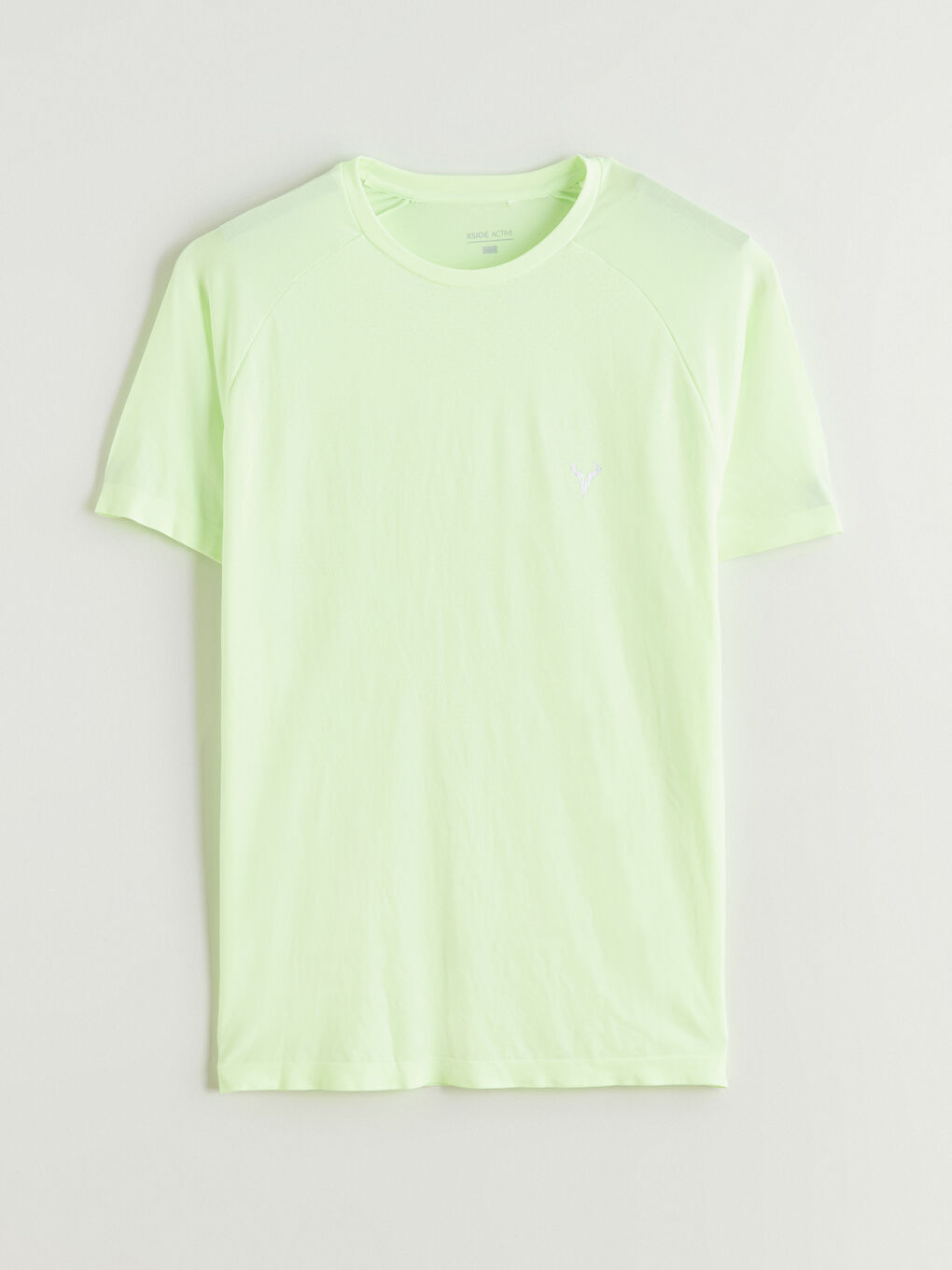 Yeşil Bisiklet Yaka Erkek Spor Tişört-4