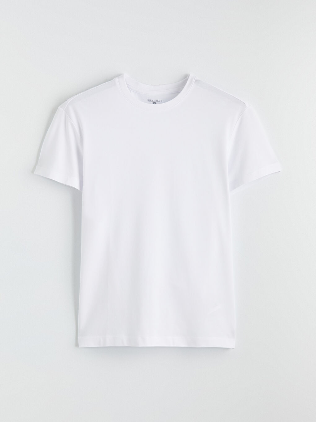 Beyaz Bisiklet Yaka Kısa Kollu Erkek Tişört