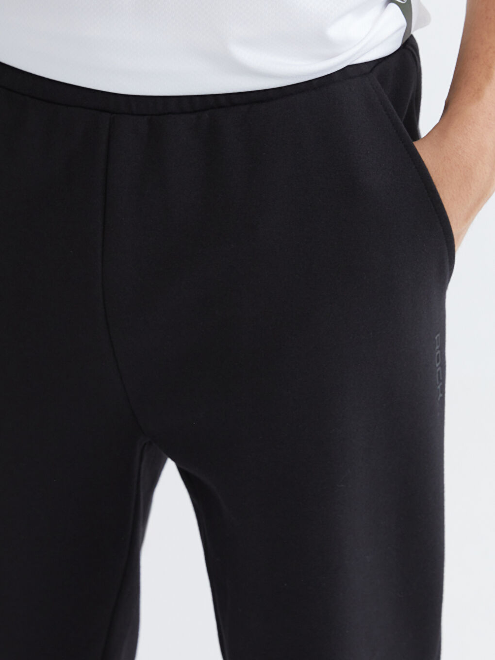 Siyah Standart Kalıp Erkek Eşofman Altı-2