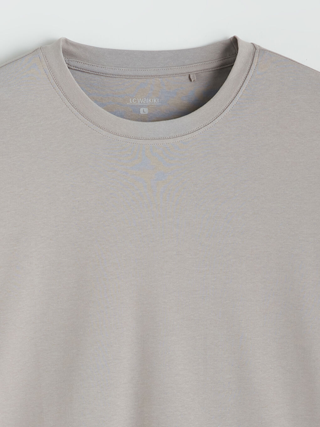 Kahverengi Bisiklet Yaka Kısa Kollu Erkek Pijama Üst-1