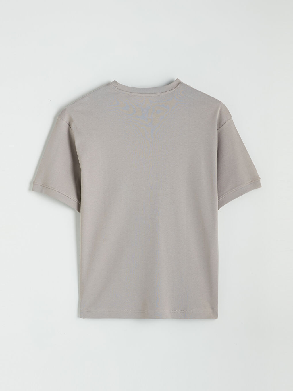 Kahverengi Bisiklet Yaka Kısa Kollu Erkek Pijama Üst-2