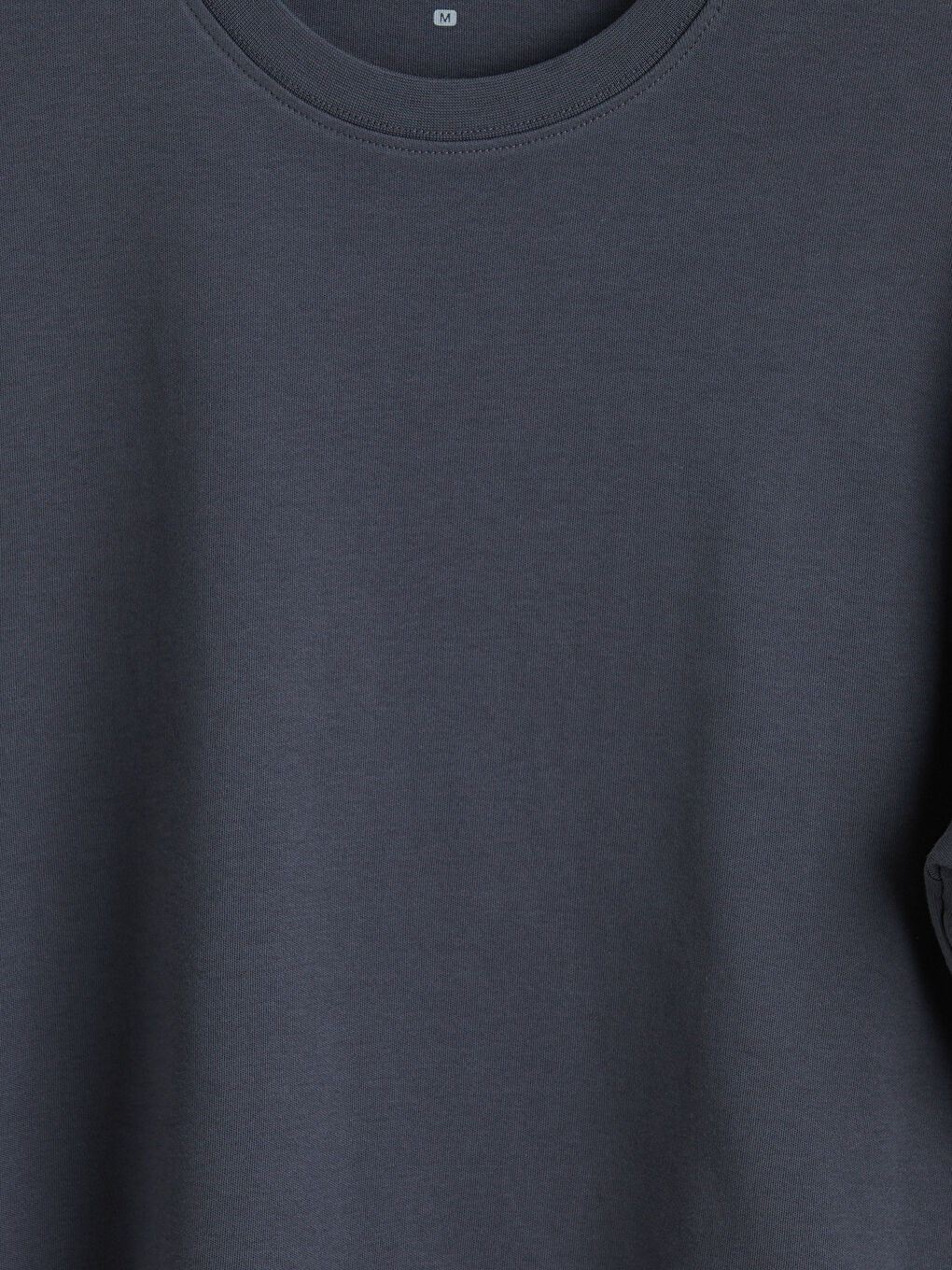 Gri Bisiklet Yaka Kısa Kollu Erkek Pijama Üst-5