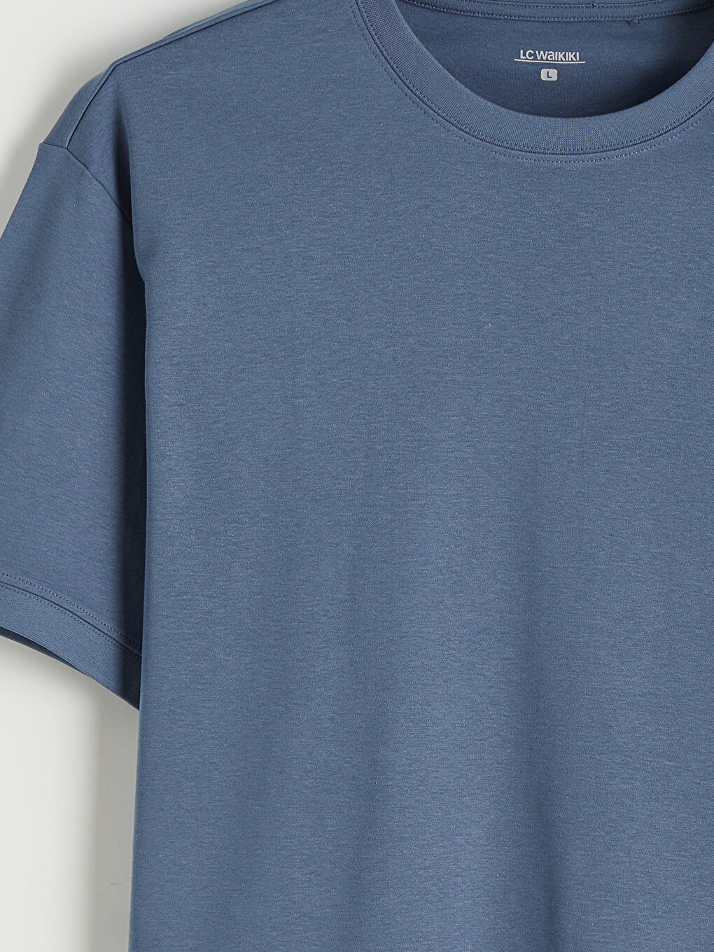 İndigo Bisiklet Yaka Kısa Kollu Erkek Pijama Üst-5