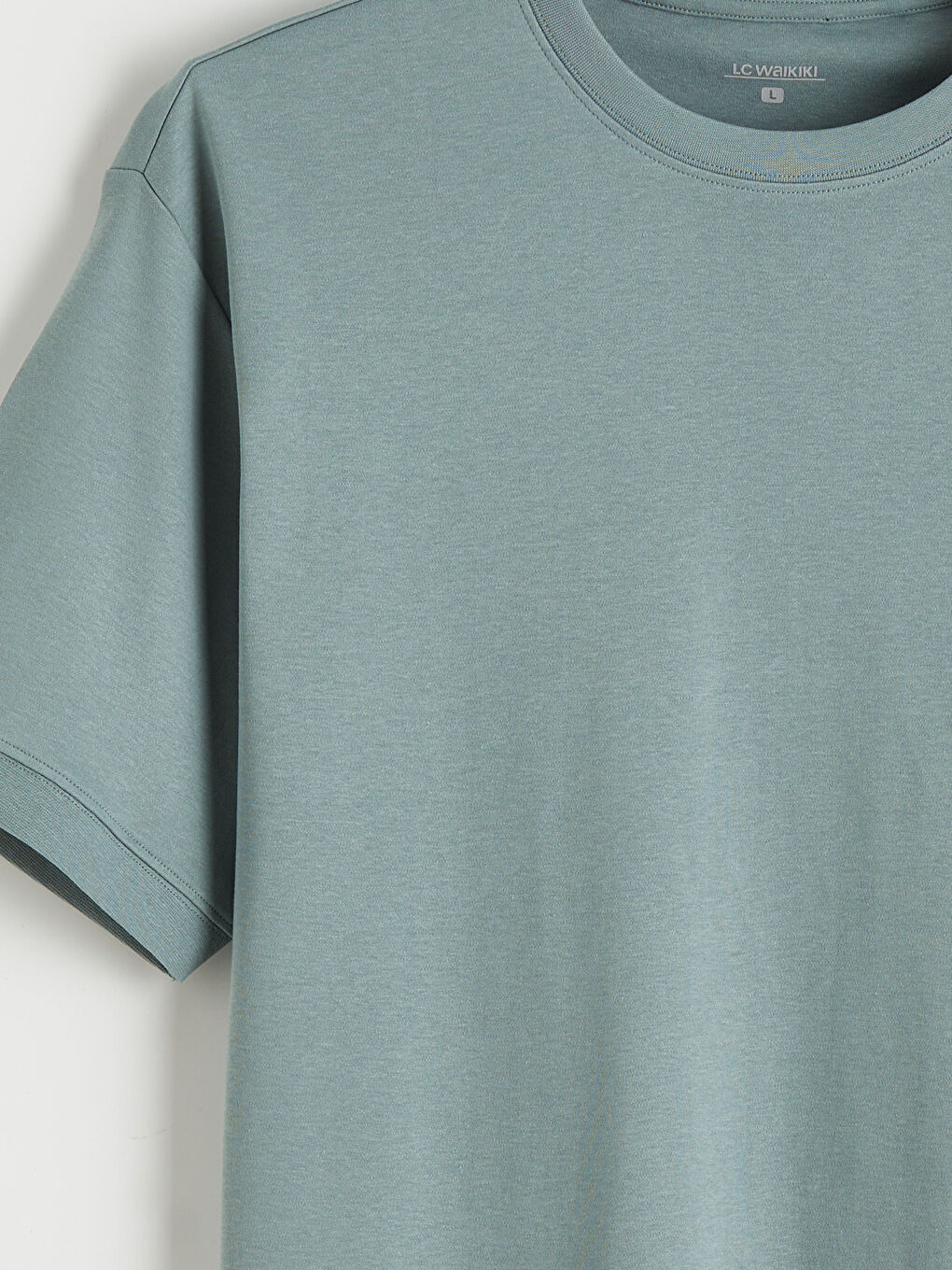 Bisiklet Yaka Kısa Kollu Erkek Pijama Üst-5