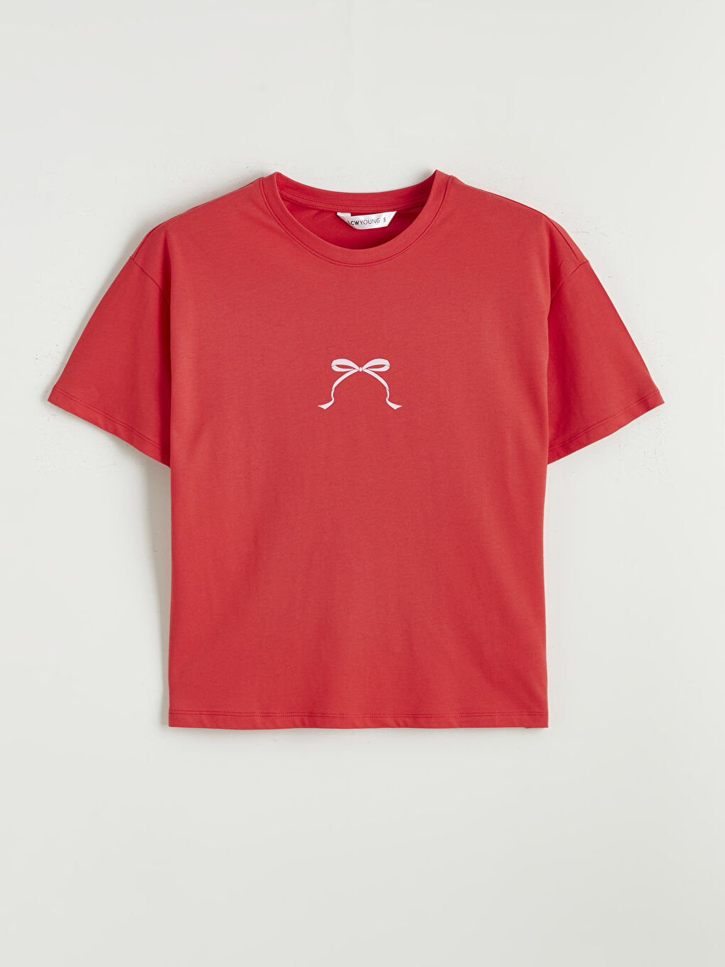 Kırmızı Bisiklet Yaka Baskılı Kadın Pijama Takımı-5