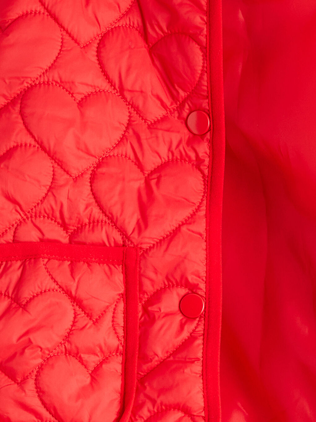 معطف منفوخ أحمر فتاة-1