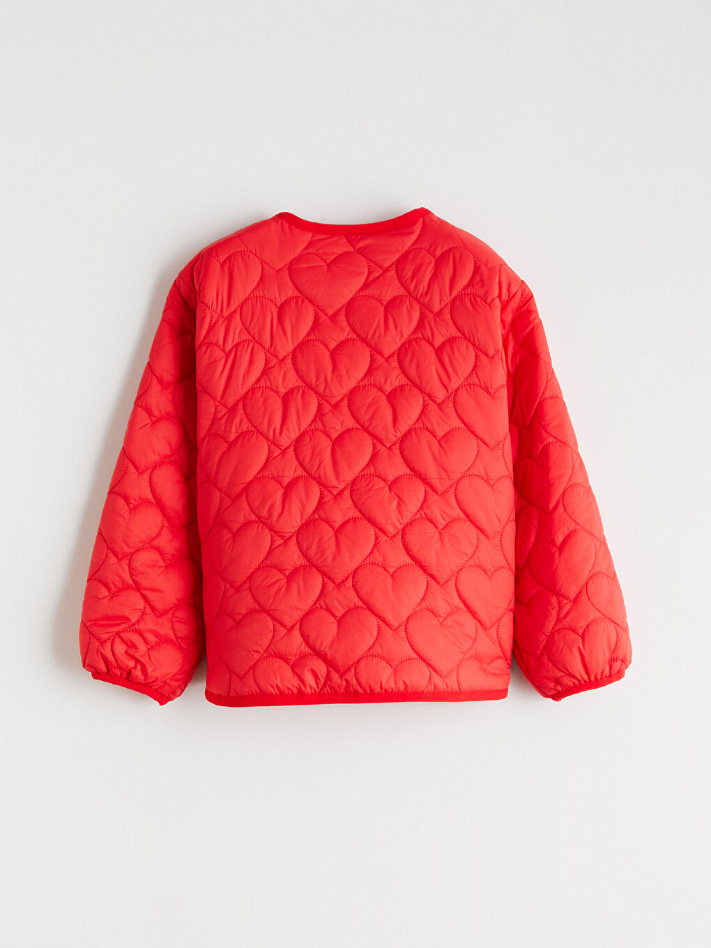 معطف منفوخ أحمر فتاة-2