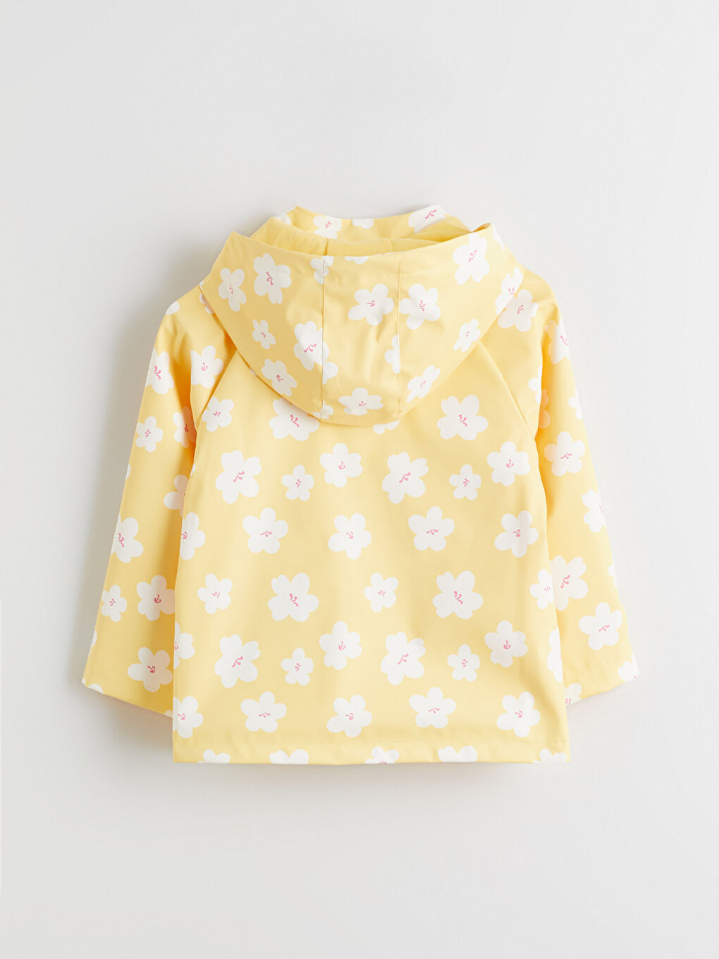 Sarı Çiçekli Kız Çocuk Mont-2