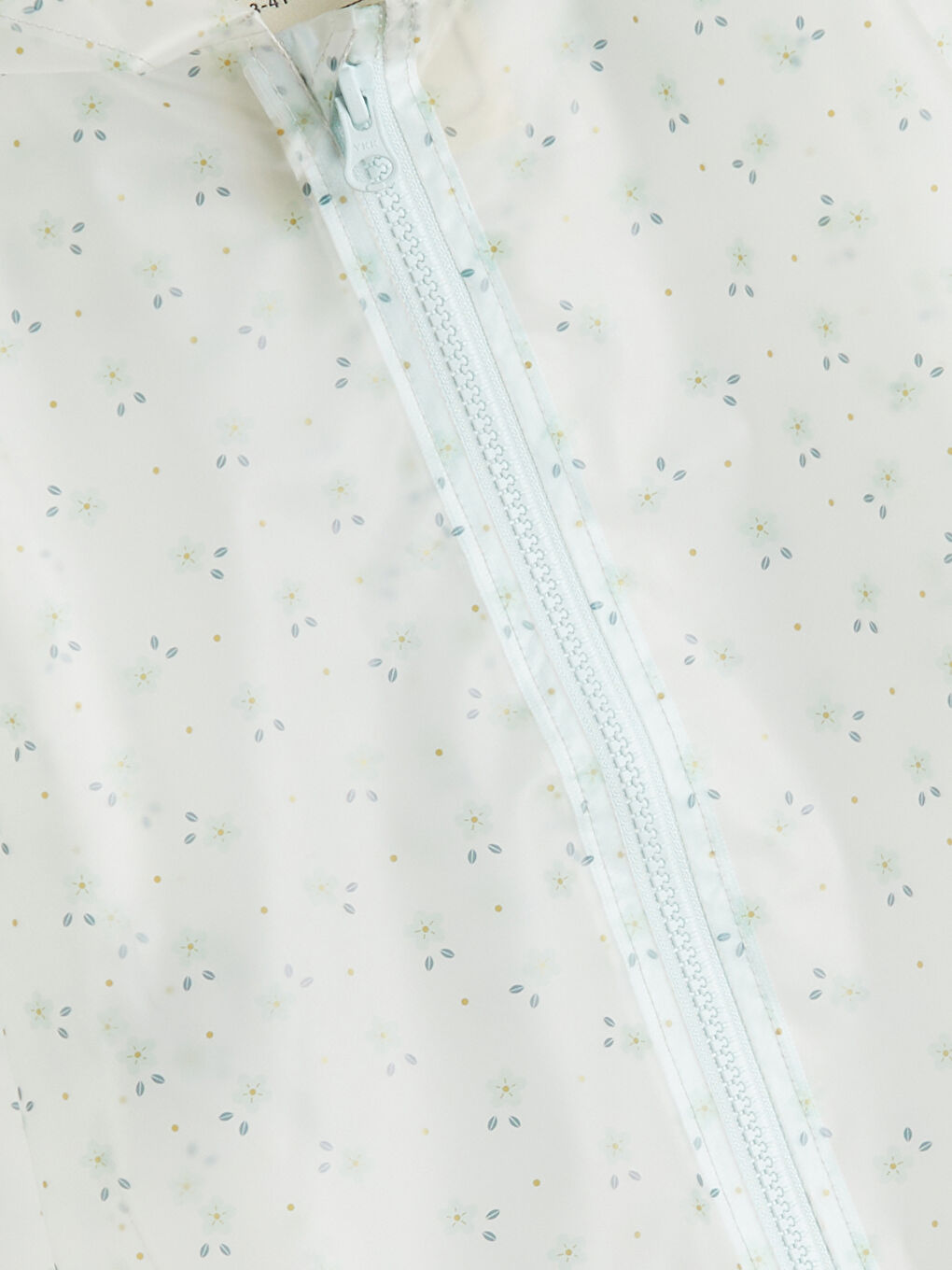 Ekru Kız Çocuk Şeffaf Yağmurluk-1