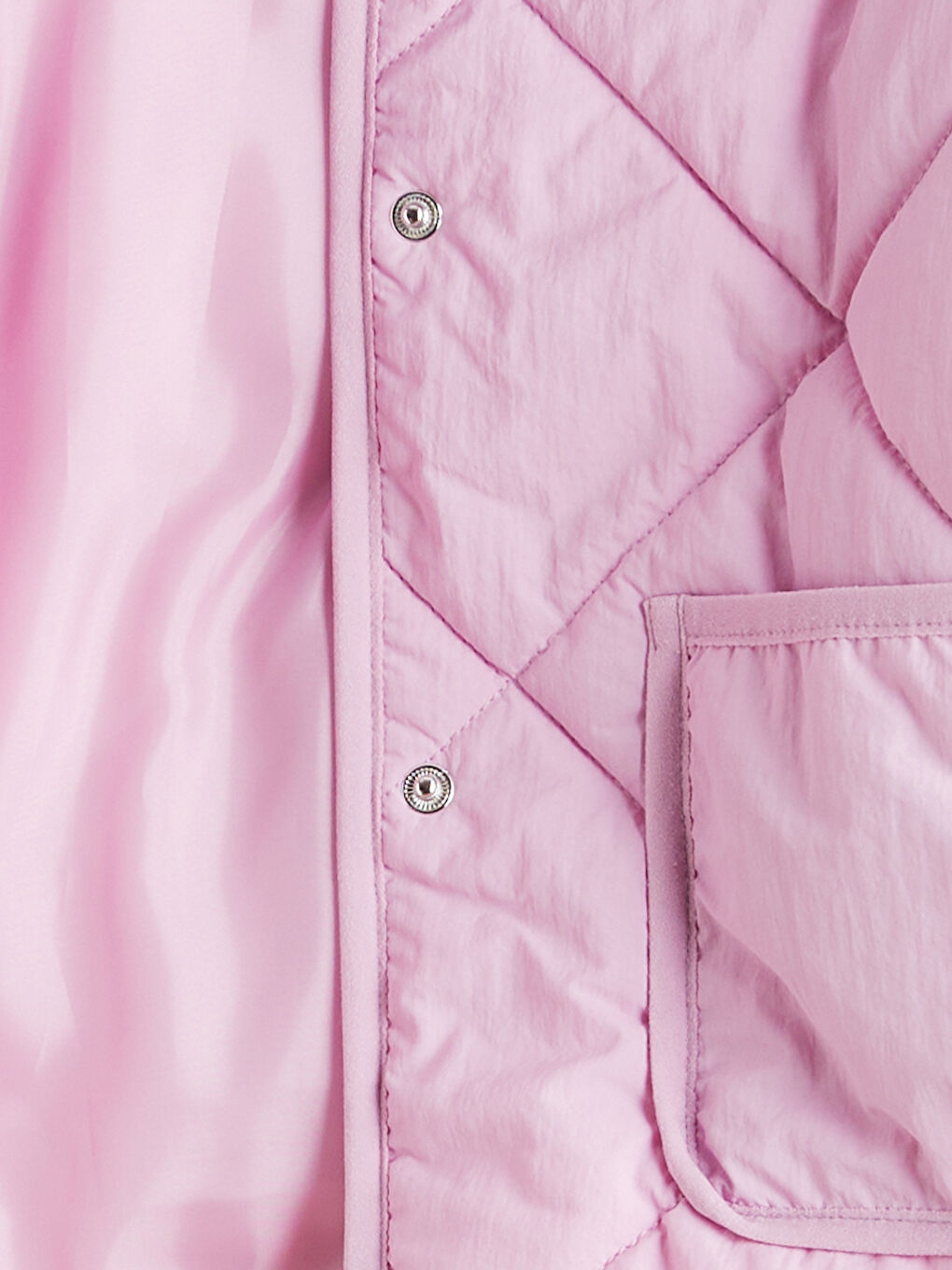 Lila Kapüşonlu Kız Çocuk Şişme Mont-1