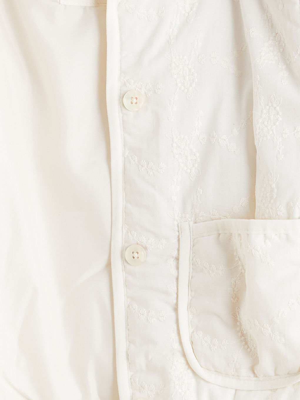 Ekru Çiçekli Kız Çocuk Mont-2