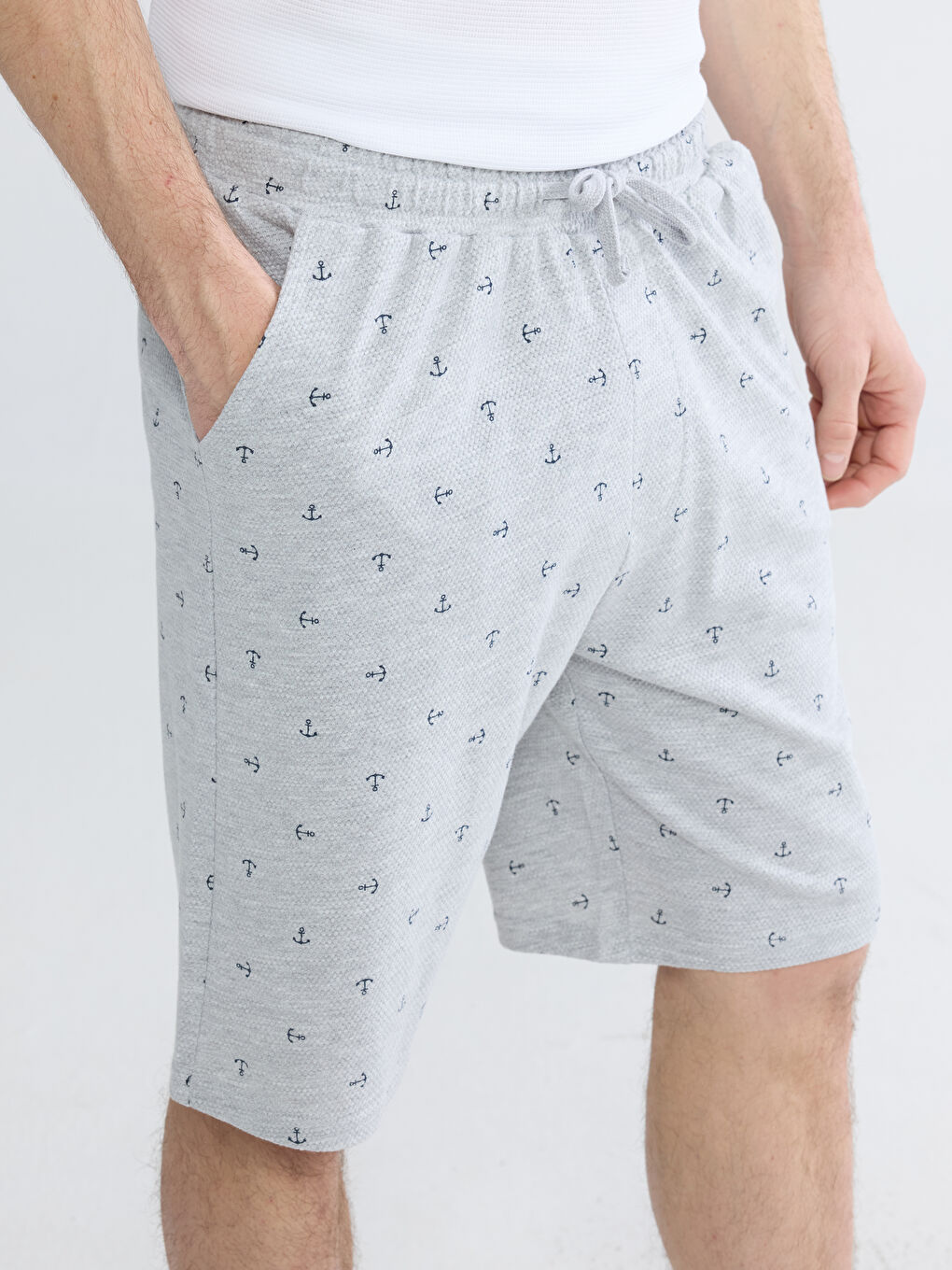 Мужчины Серый Пижамные брюки-2