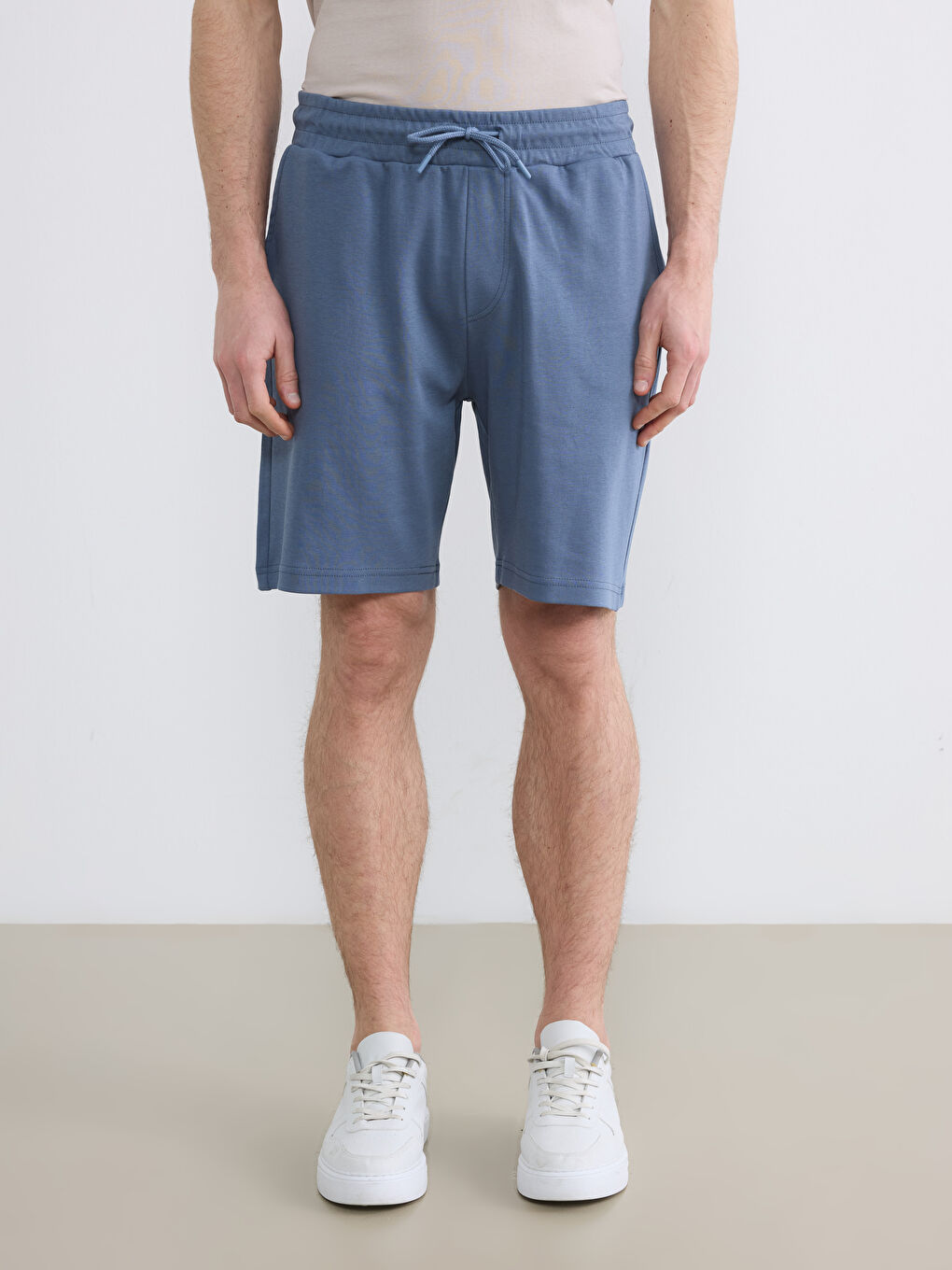 İndigo Standart Kalıp Erkek Pijama Alt Şort-1