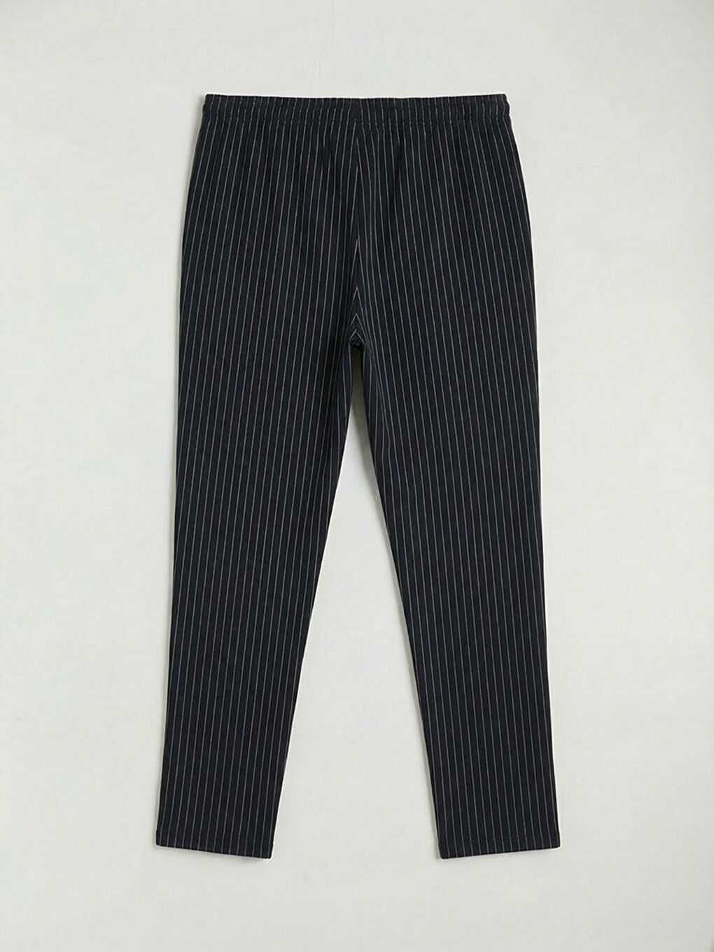 Siyah Standart Kalıp Çizgili Erkek Pijama Altı-1