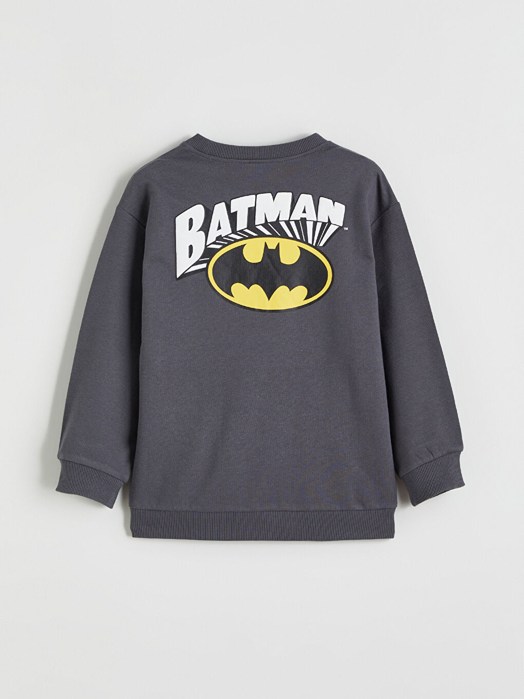 Gri Batman Baskılı Erkek Çocuk Sweatshirt-3
