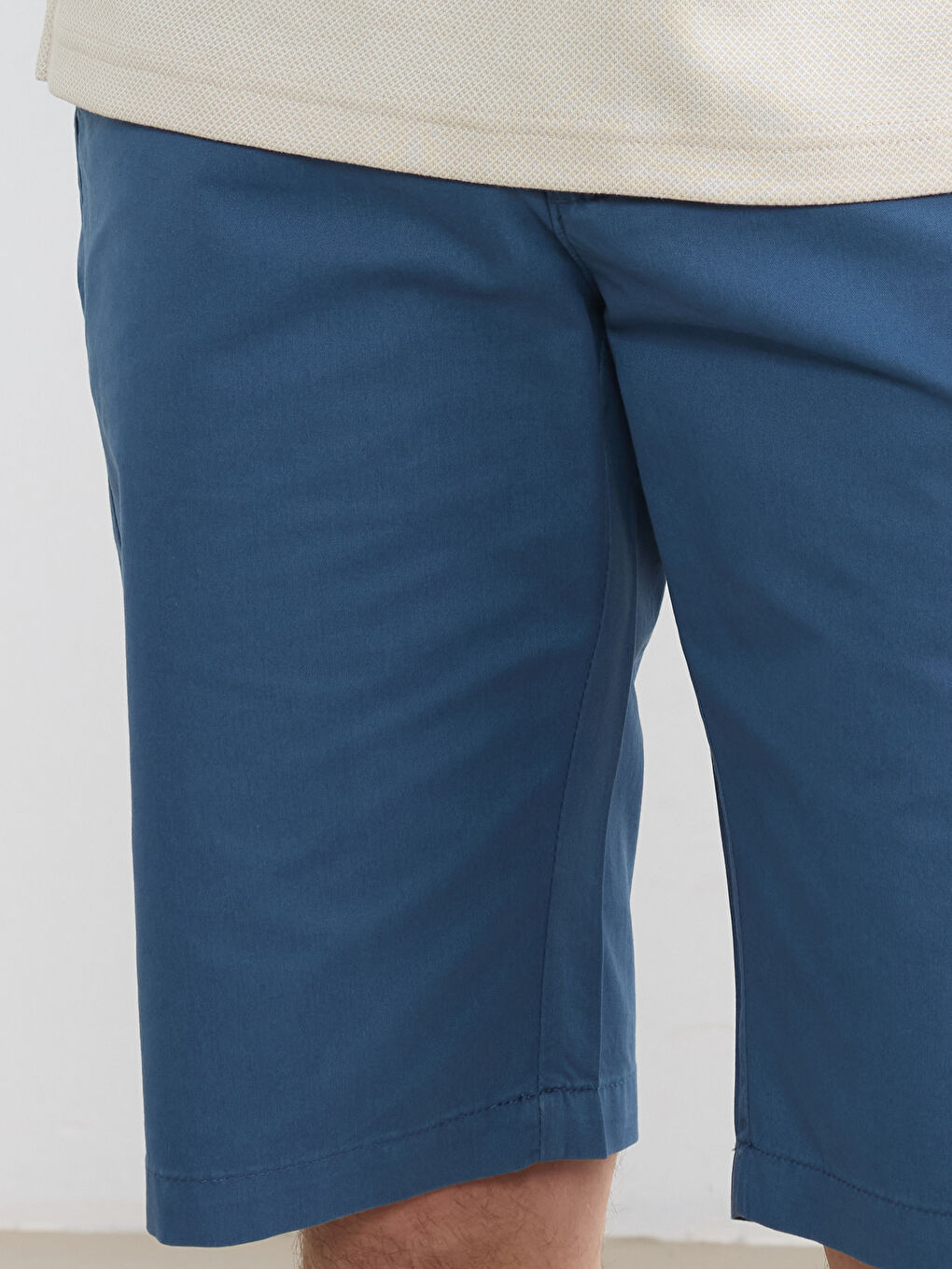 Bej Polo Yaka Erkek Dokulu Tişört-2