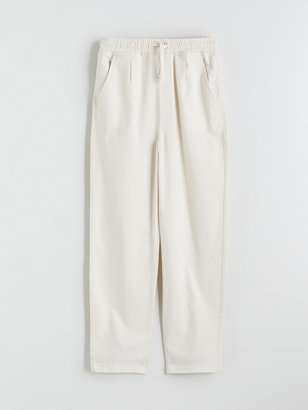 Bej Beli Lastikli Erkek Çocuk Pantolon