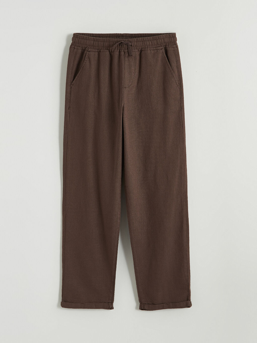 Kahverengi Beli Lastikli Erkek Çocuk Pantolon