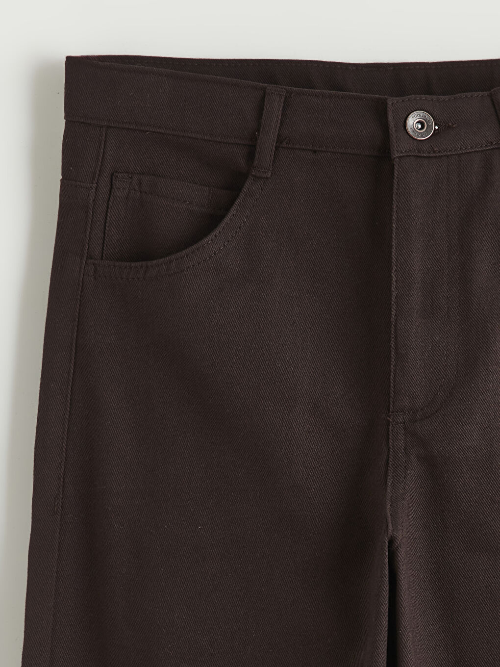 Kahverengi Regular Fit Erkek Çocuk Gabardin Pantolon-1
