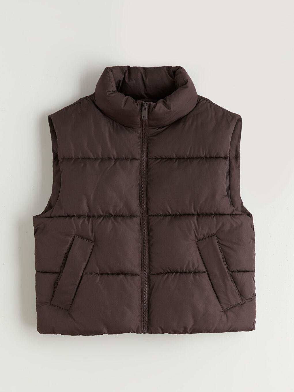 Funnel Neck Women's Puffer Gilet-5