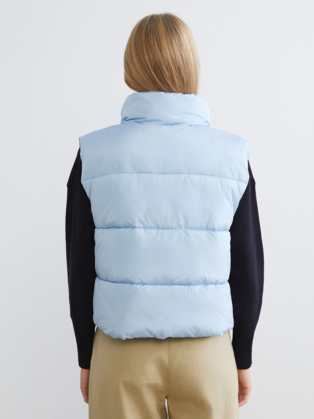 Dik Yaka Kadın Şişme Yelek-4