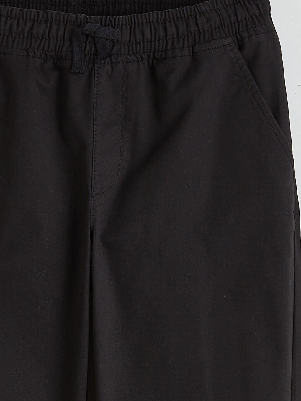 Siyah Beli Lastikli Erkek Çocuk Jogger Pantolon-2
