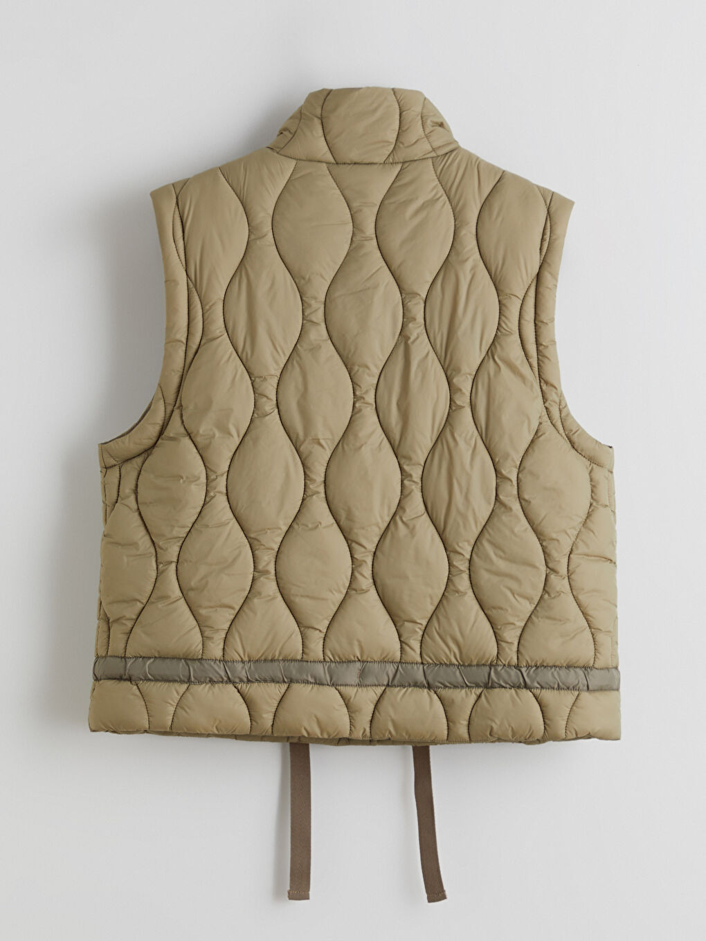 Woman KHAKI Puffer Gilet-6