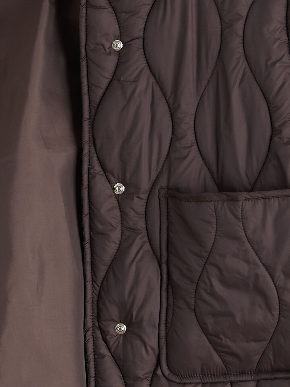 Kahverengi Dik Yaka Kapitone Oversize Kadın Şişme Yelek-5