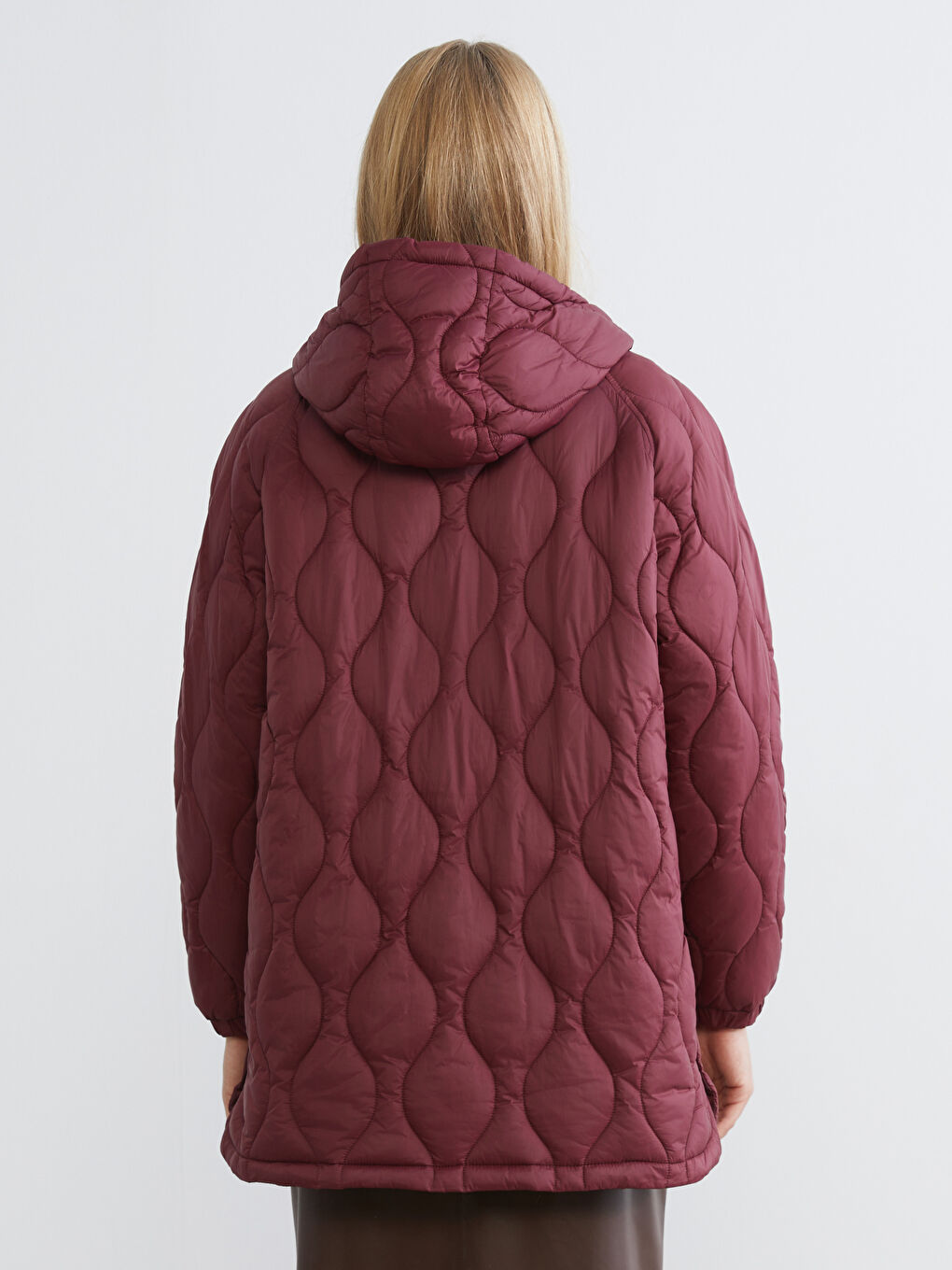 Hooded Quilted Women's Puffer Coat-4