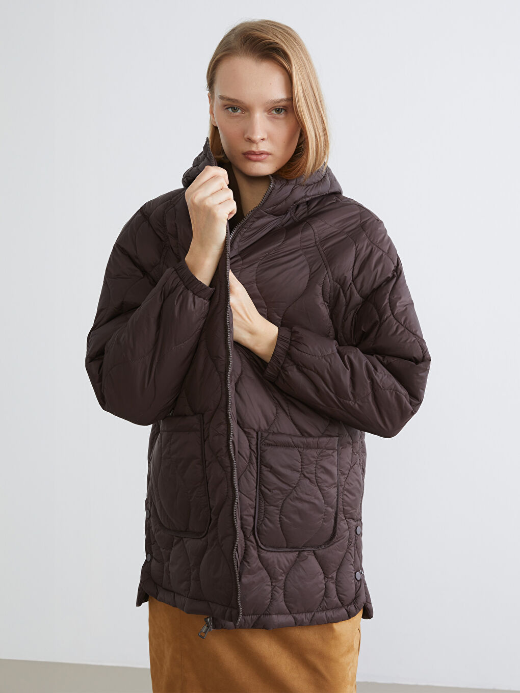 Hooded Quilted Women's Puffer Coat