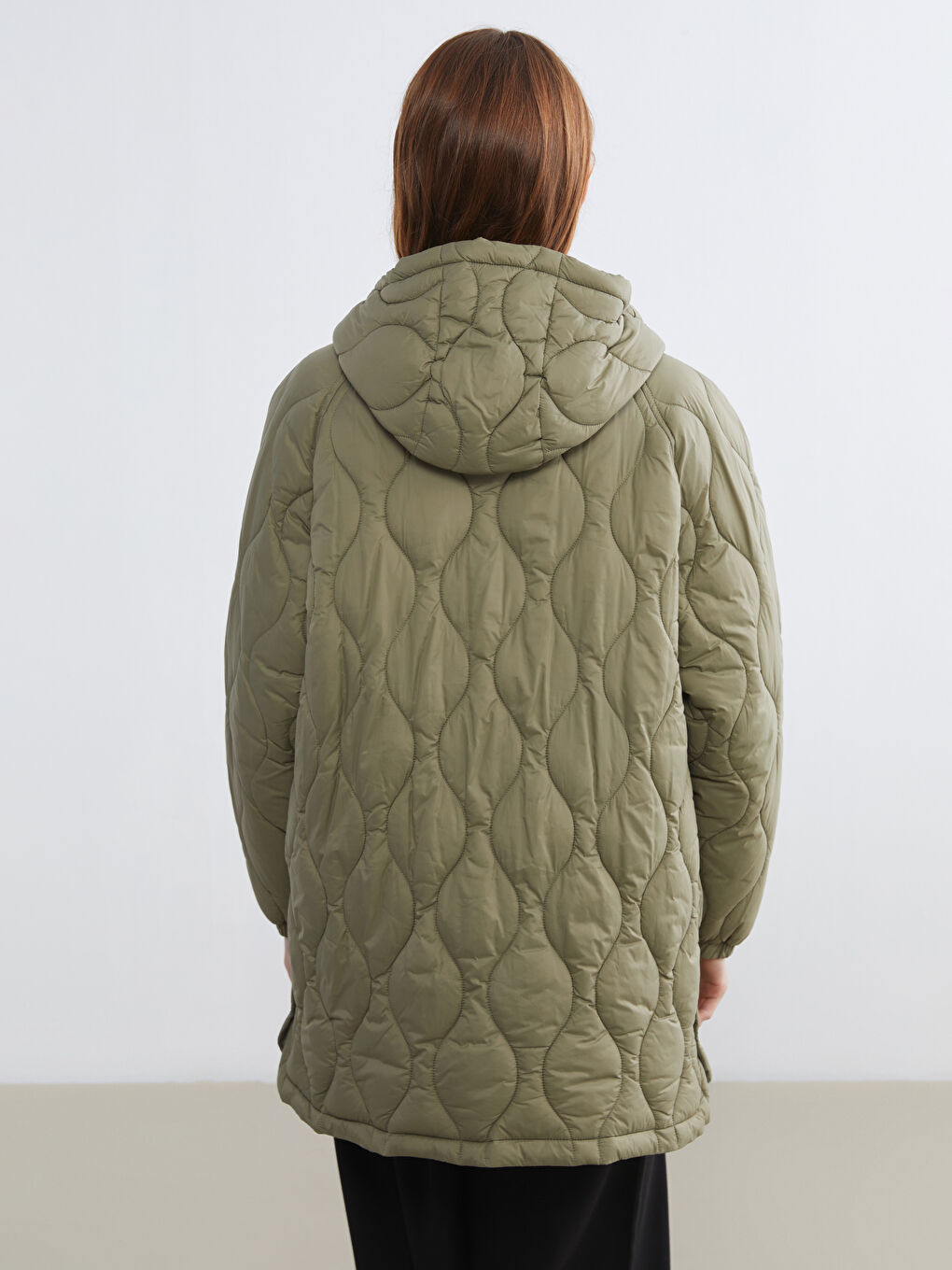 Hooded Quilted Women's Puffer Coat-4