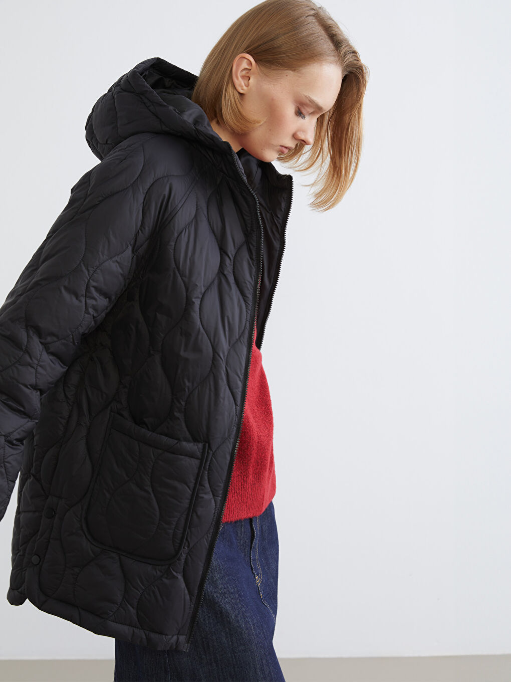 Hooded Quilted Women's Puffer Coat