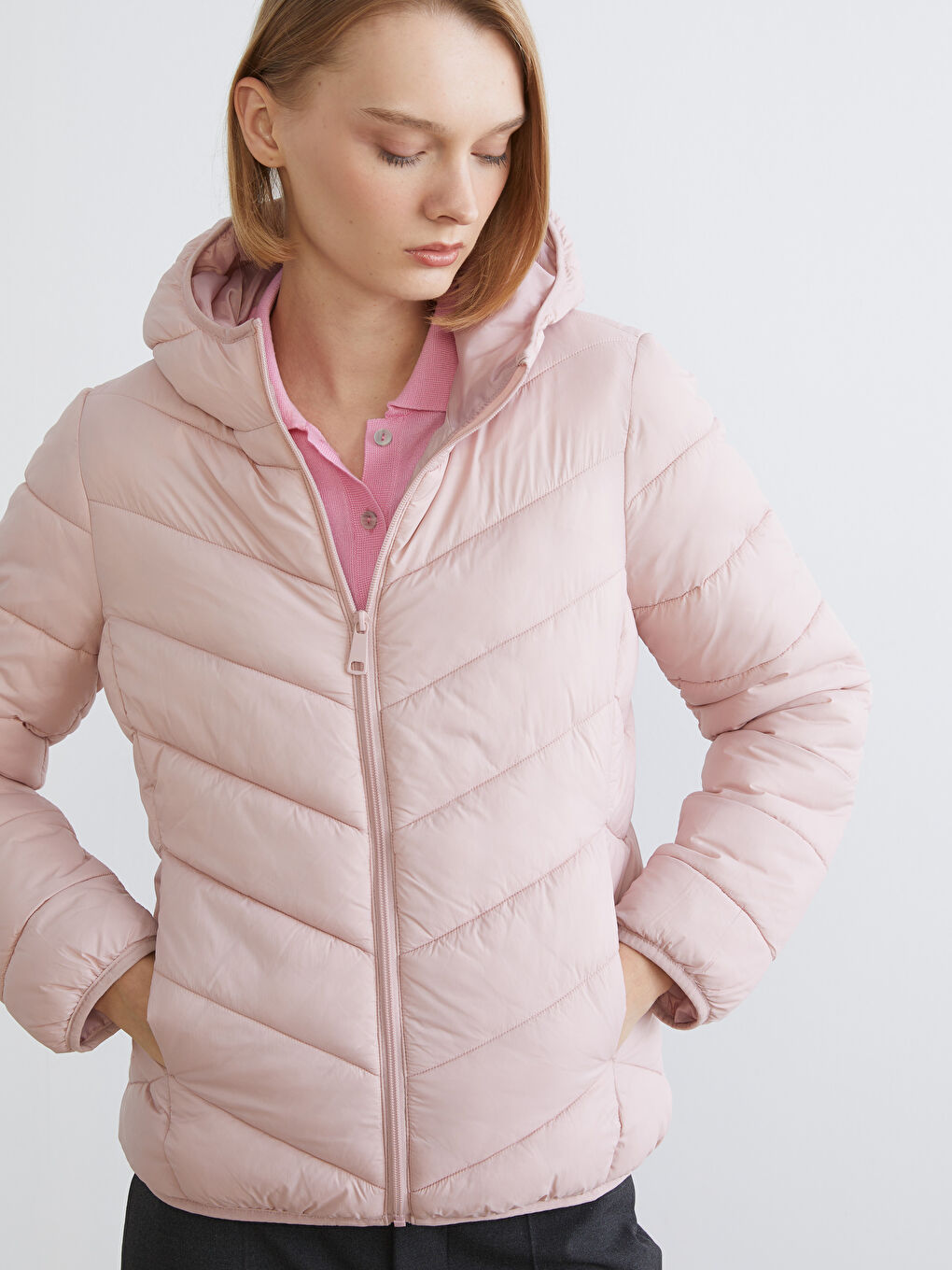 Woman PINK Puffer Coat