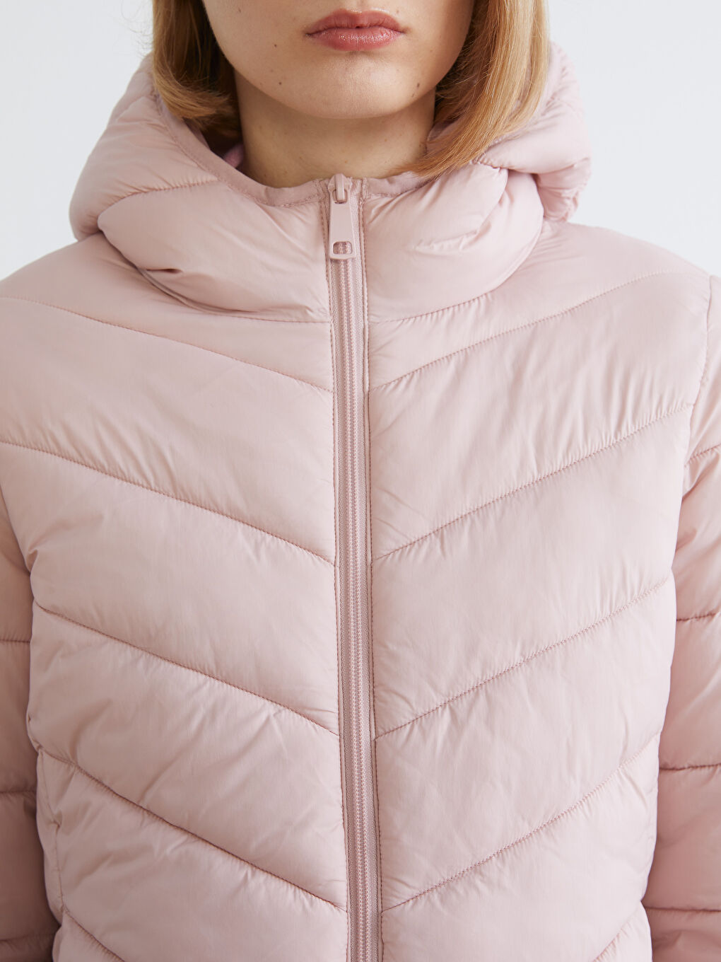 Woman PINK Puffer Coat-2