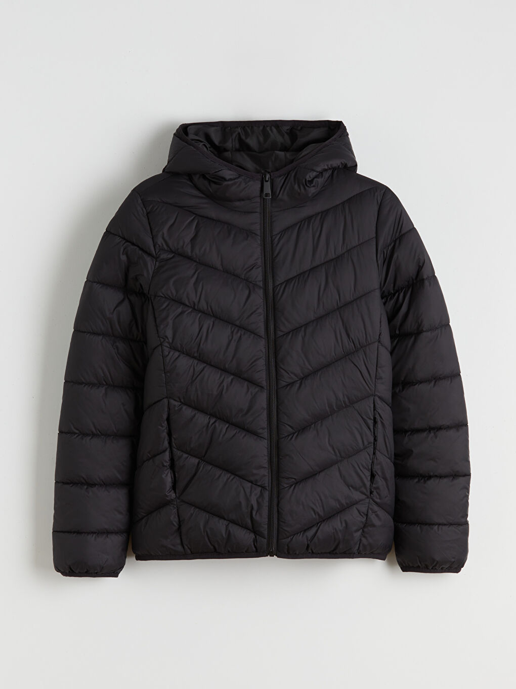 ქალი შავი დუტის ქურთუკი-4