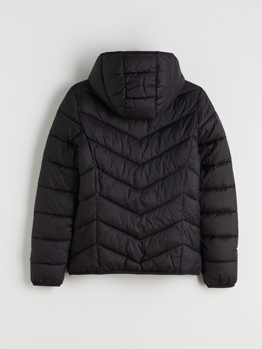 ქალი შავი დუტის ქურთუკი-5