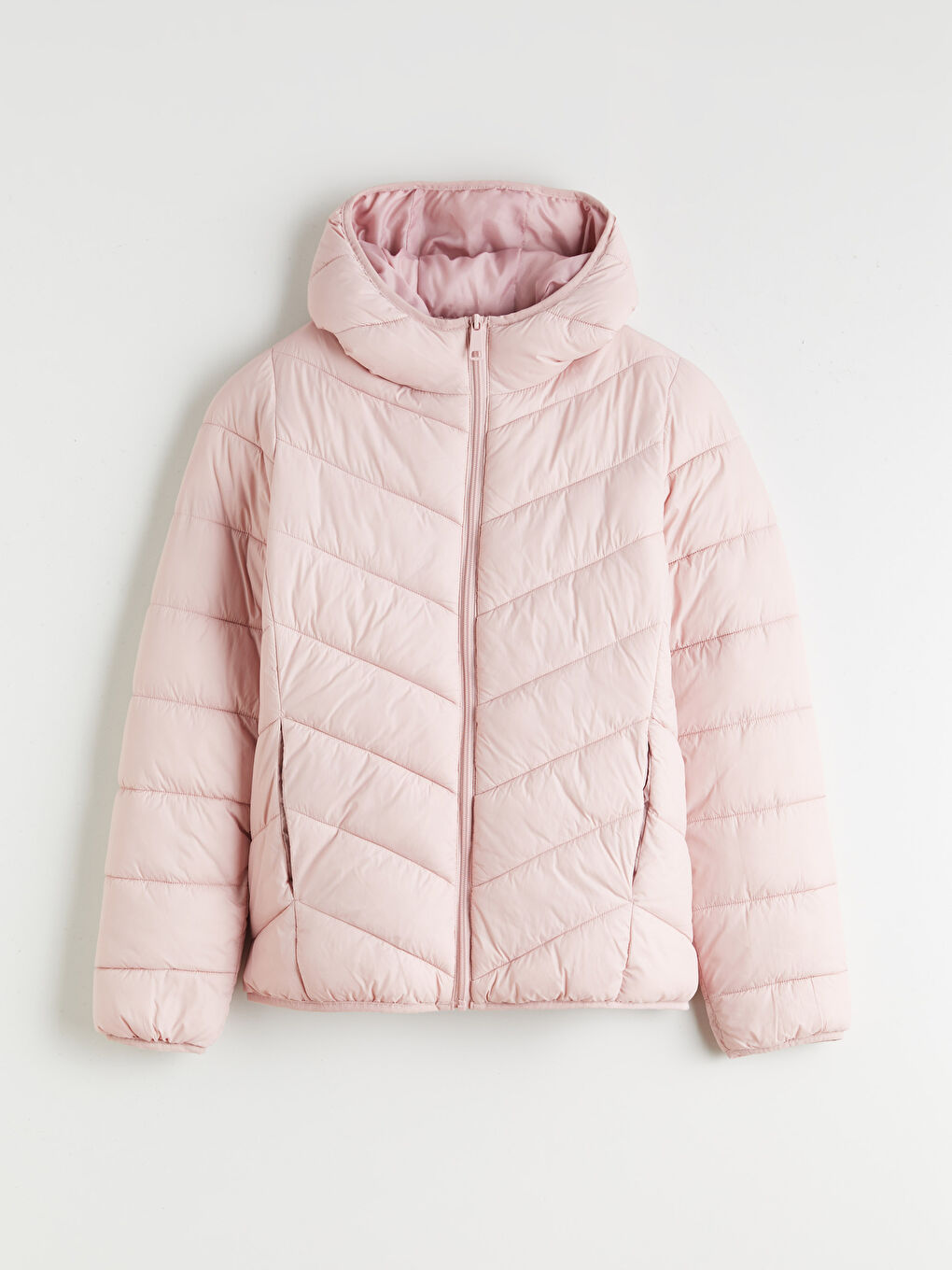 Woman PINK Puffer Coat-4
