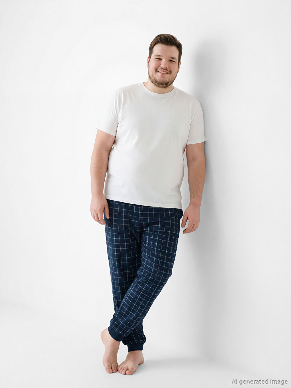 Classic Fit Plaid Men's Pajama Bottoms-1