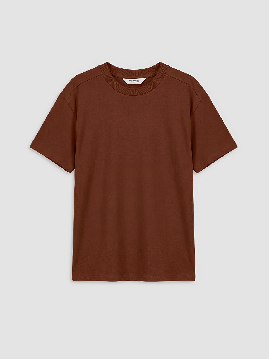 Kahverengi Bisiklet Yaka Erkek Çocuk Tişört