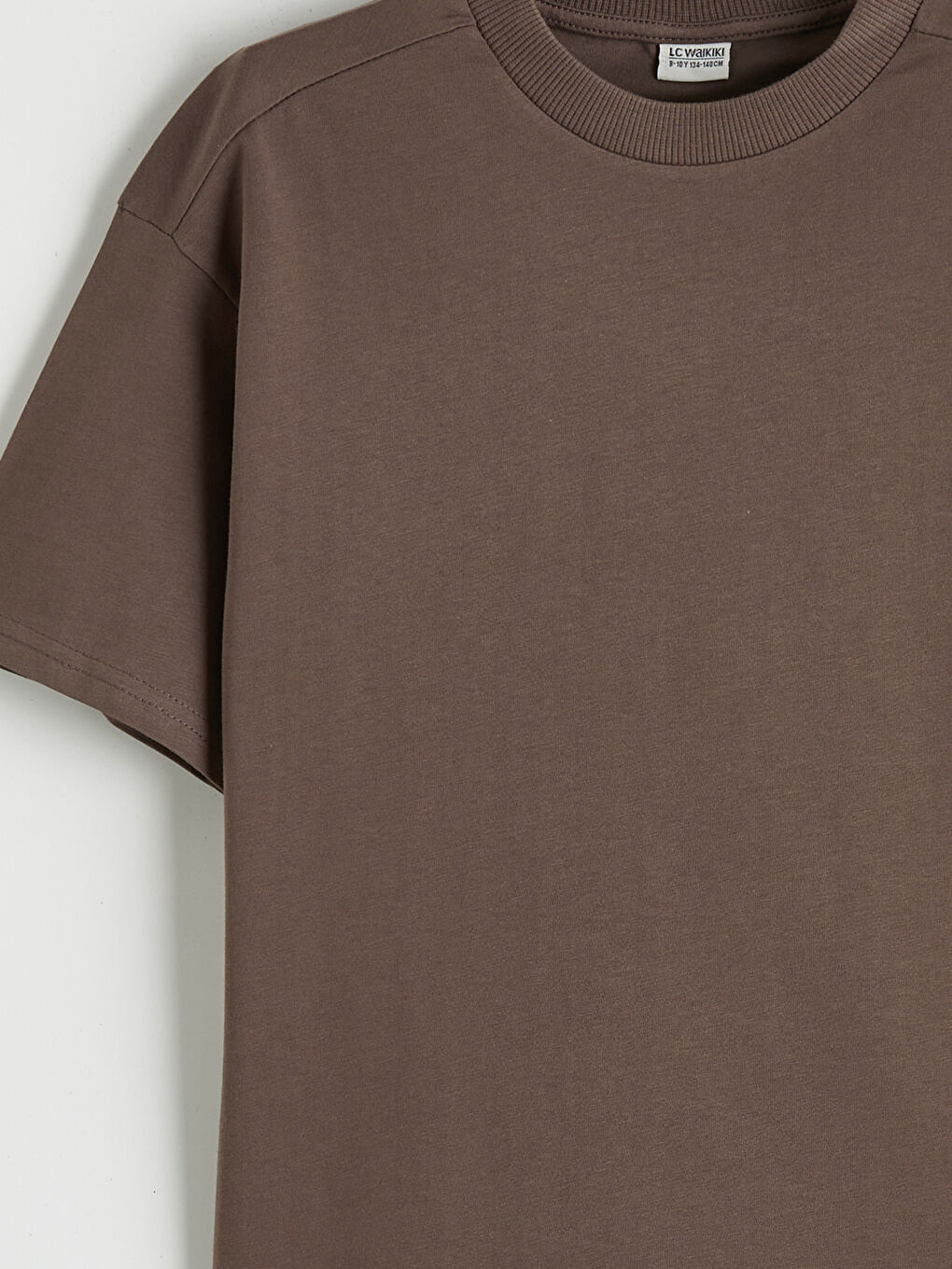 Kahverengi Bisiklet Yaka Basic Erkek Çocuk Tişört-2