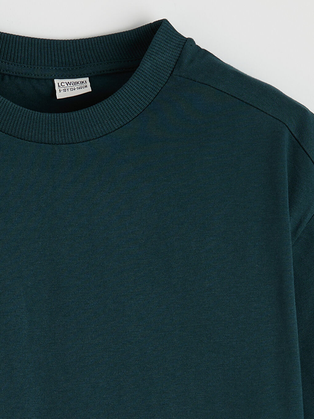 Petrol Bisiklet Yaka Basic Erkek Çocuk Tişört-1