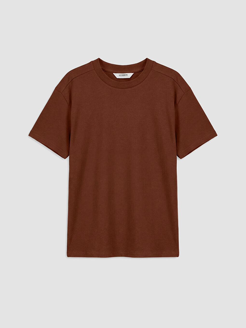 Kahverengi Bisiklet Yaka Erkek Çocuk Tişört-1