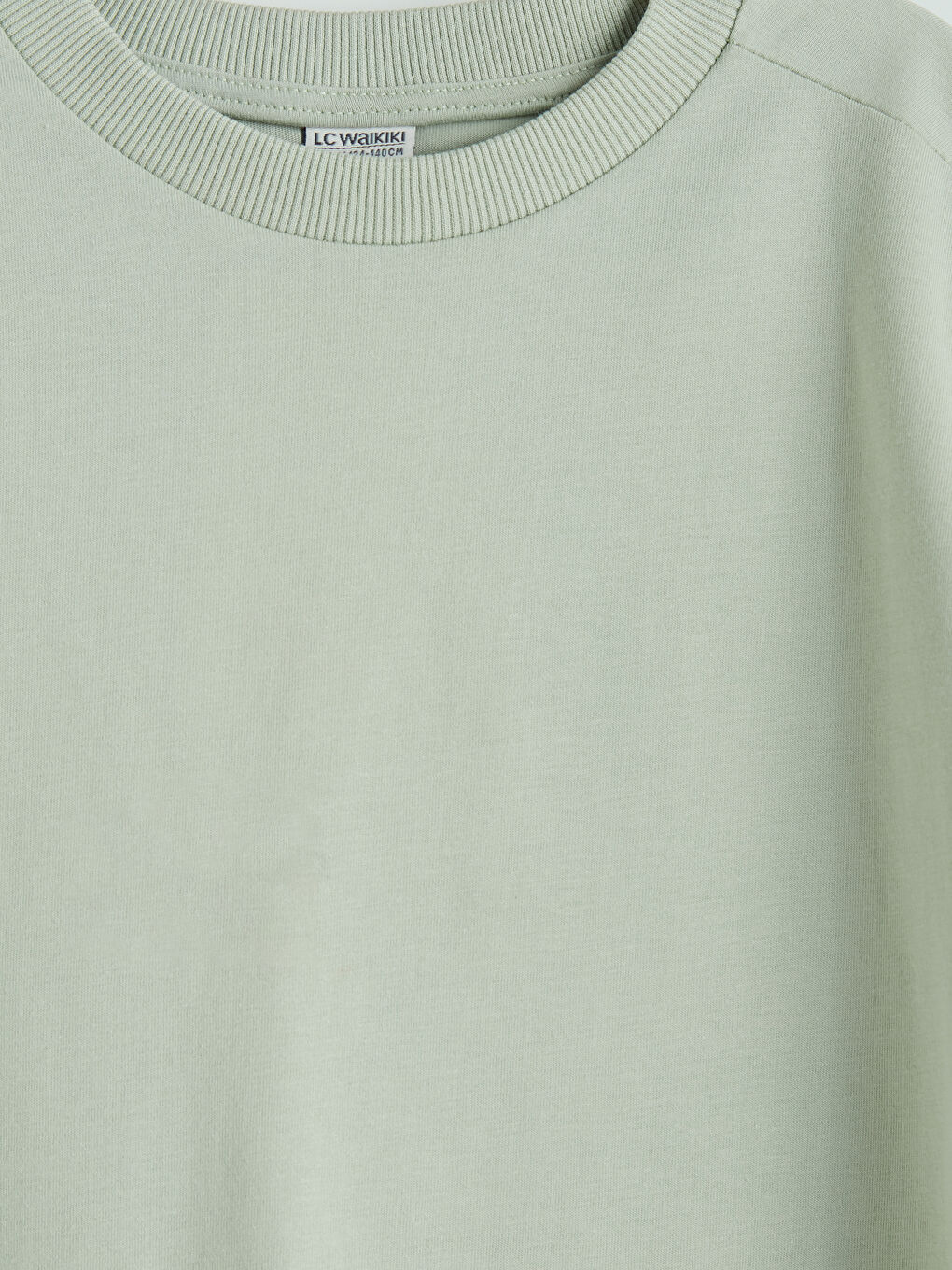 Yeşil Bisiklet Yaka Erkek Çocuk Tişört-2