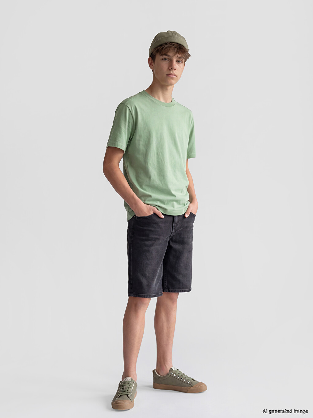 Crew Neck Short Sleeve Boys' T-shirt-1