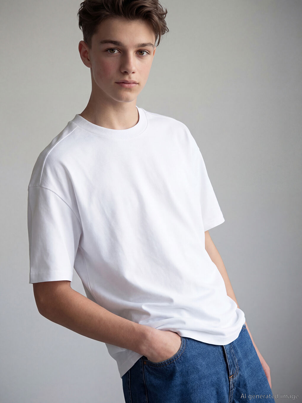 Мальчики Белый футболка