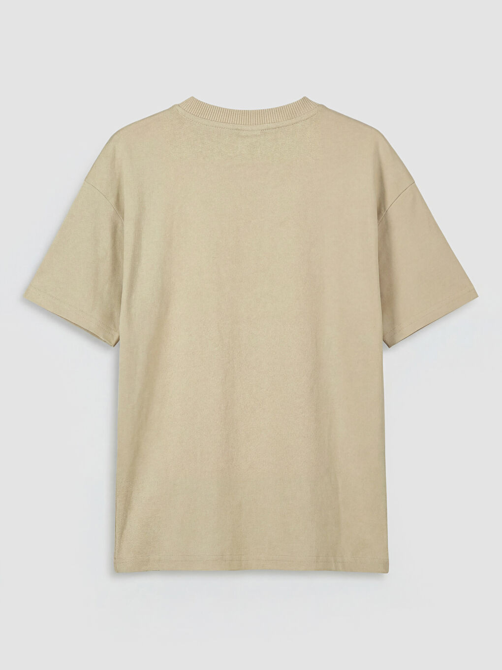 Bej Bisiklet Yaka Erkek Çocuk Tişört-1