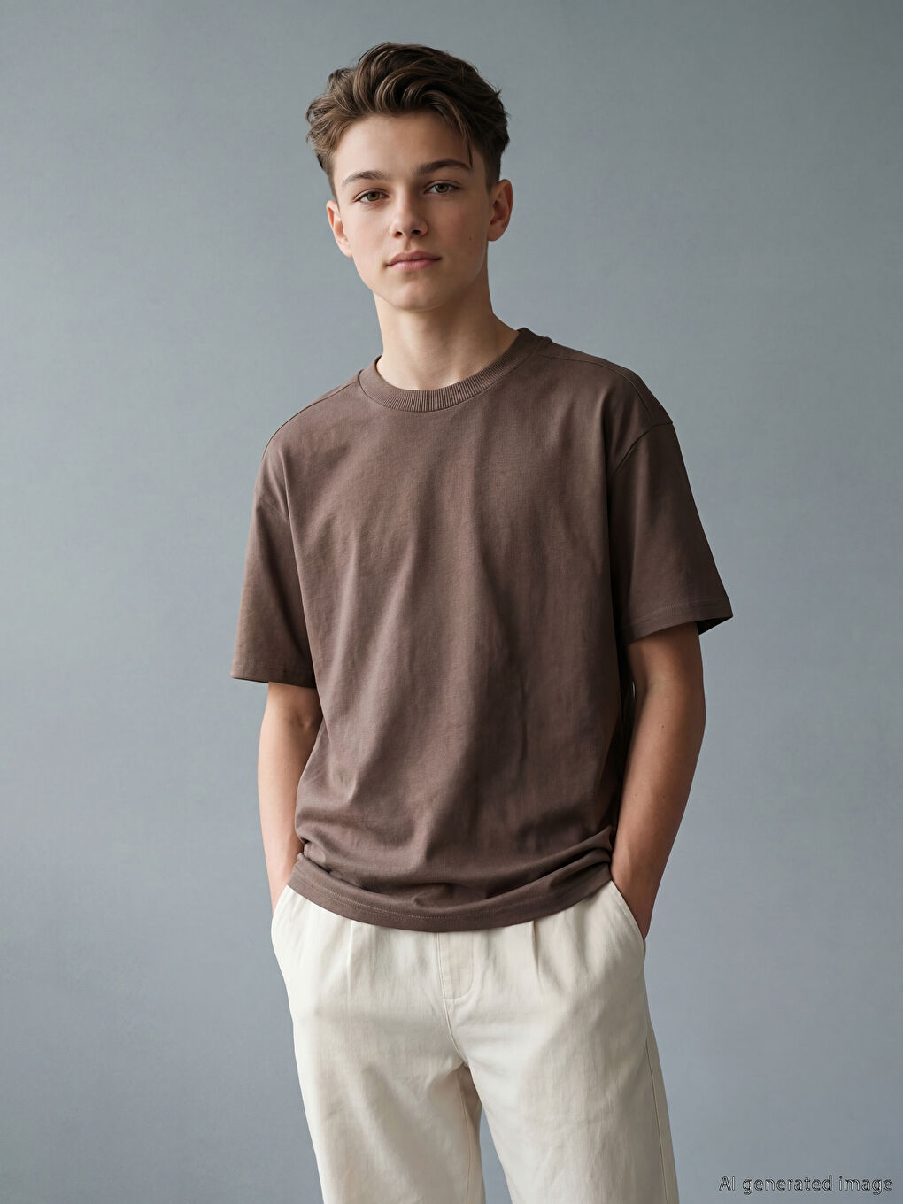 Crew Neck Basic Boys' T-Shirt
