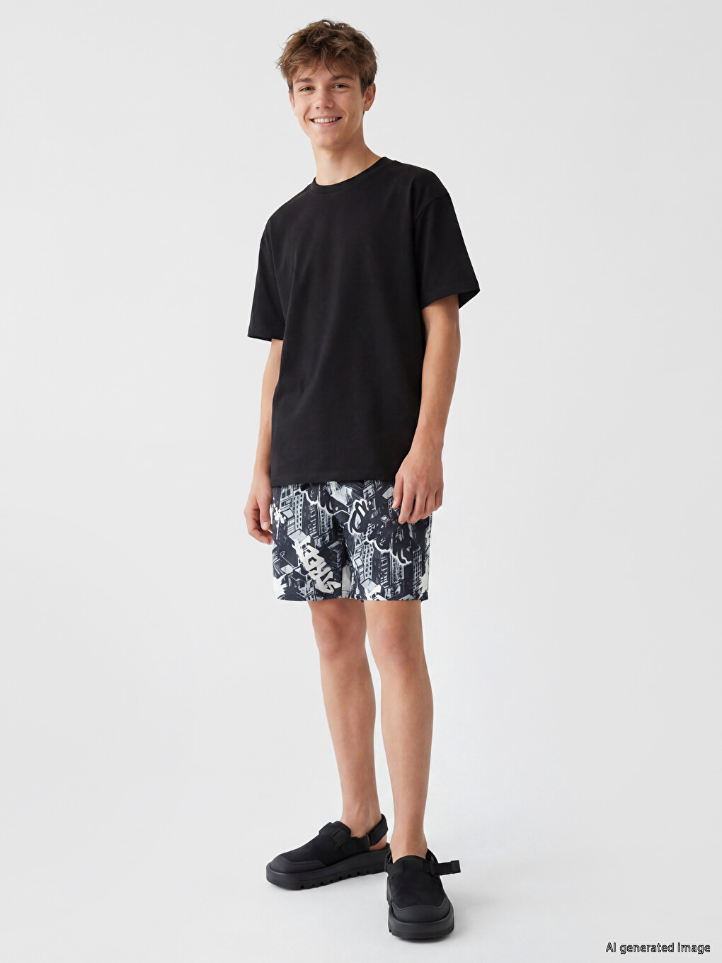Crew Neck Short Sleeve Boys' T-shirt